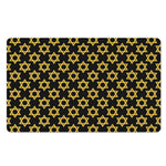 Black And Yellow Star of David Print Polyester Doormat