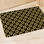 Black And Yellow Star of David Print Polyester Doormat