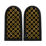 Black And Yellow Star of David Print Skillet Handle Cover