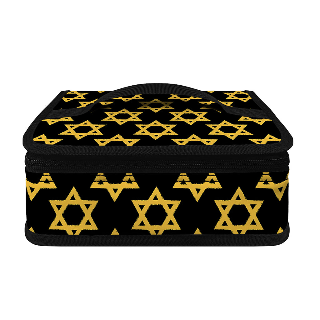 Black And Yellow Star of David Print Small Lunch Bag