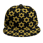 Black And Yellow Star of David Print Snapback Cap