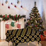 Black And Yellow Star of David Print Tablecloth