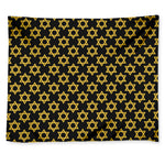 Black And Yellow Star of David Print Tapestry