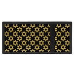 Black And Yellow Star of David Print Trifold Wallet