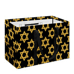 Black And Yellow Star of David Print Utility Tote Bag