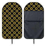 Black And Yellow Star of David Print Waterproof Car Seat Cover
