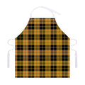 Black And Yellow Tartan Pattern Print Adjustable Apron