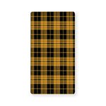 Black And Yellow Tartan Pattern Print Baby Crib Sheet