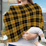 Black And Yellow Tartan Pattern Print Baby Seat Cover