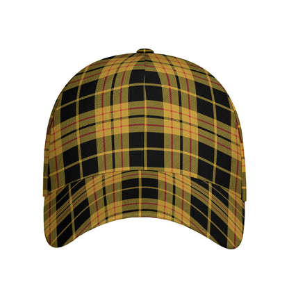Black And Yellow Tartan Pattern Print Baseball Cap