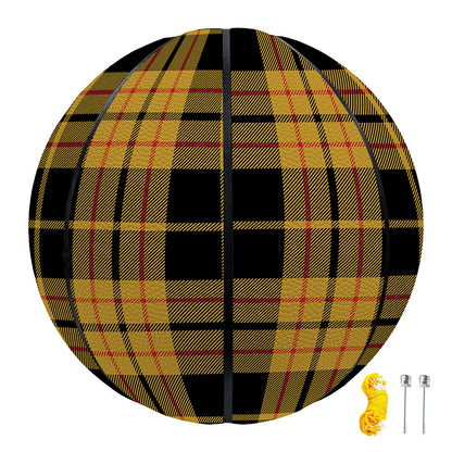Black And Yellow Tartan Pattern Print Basketball