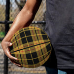 Black And Yellow Tartan Pattern Print Basketball