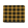 Black And Yellow Tartan Pattern Print Bifold Wallet