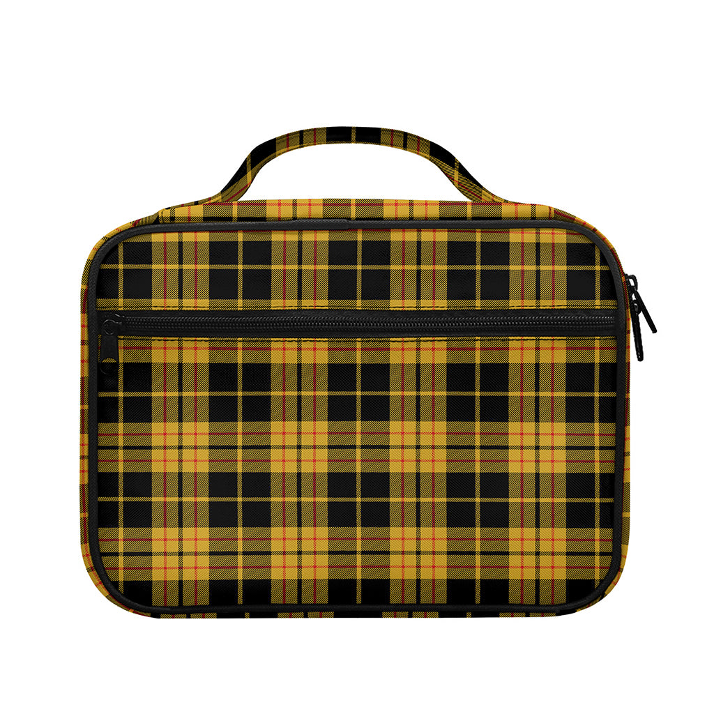 Black And Yellow Tartan Pattern Print Briefcase Bible Bag