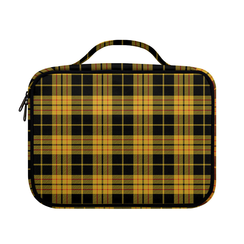 Black And Yellow Tartan Pattern Print Briefcase Bible Bag