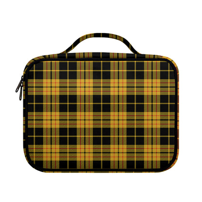 Black And Yellow Tartan Pattern Print Briefcase Bible Bag