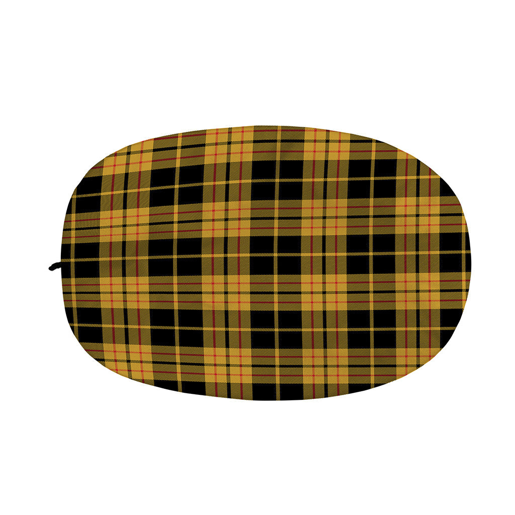 Black And Yellow Tartan Pattern Print Car Side Mirror Covers
