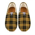 Black And Yellow Tartan Pattern Print Casual Shoes