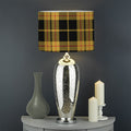 Black And Yellow Tartan Pattern Print Drum Lamp Shade