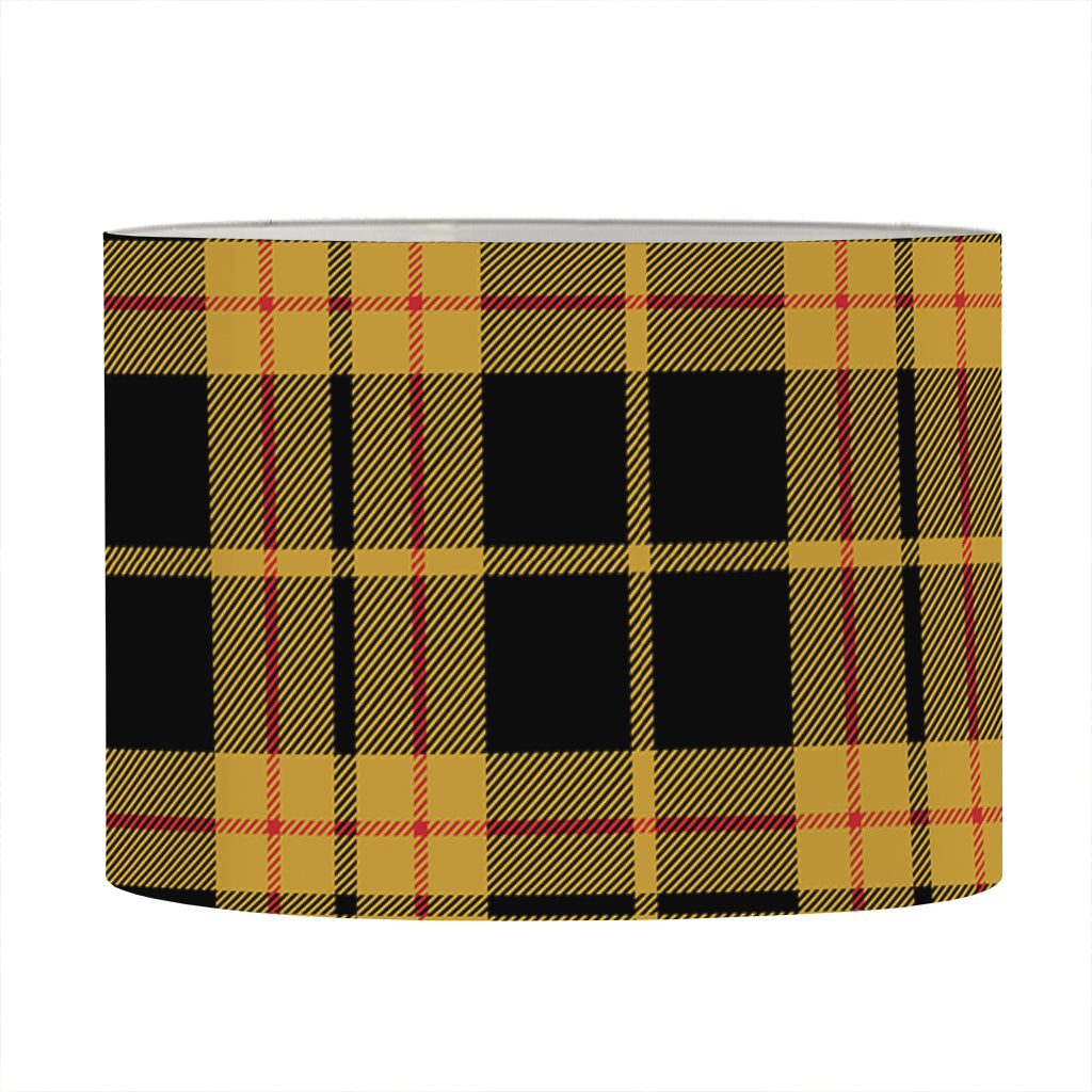 Black And Yellow Tartan Pattern Print Drum Lamp Shade