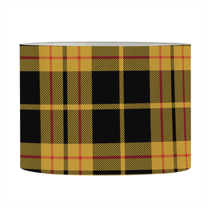 Black And Yellow Tartan Pattern Print Drum Lamp Shade