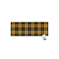 Black And Yellow Tartan Pattern Print Extended Mouse Pad