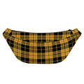 Black And Yellow Tartan Pattern Print Fanny Pack