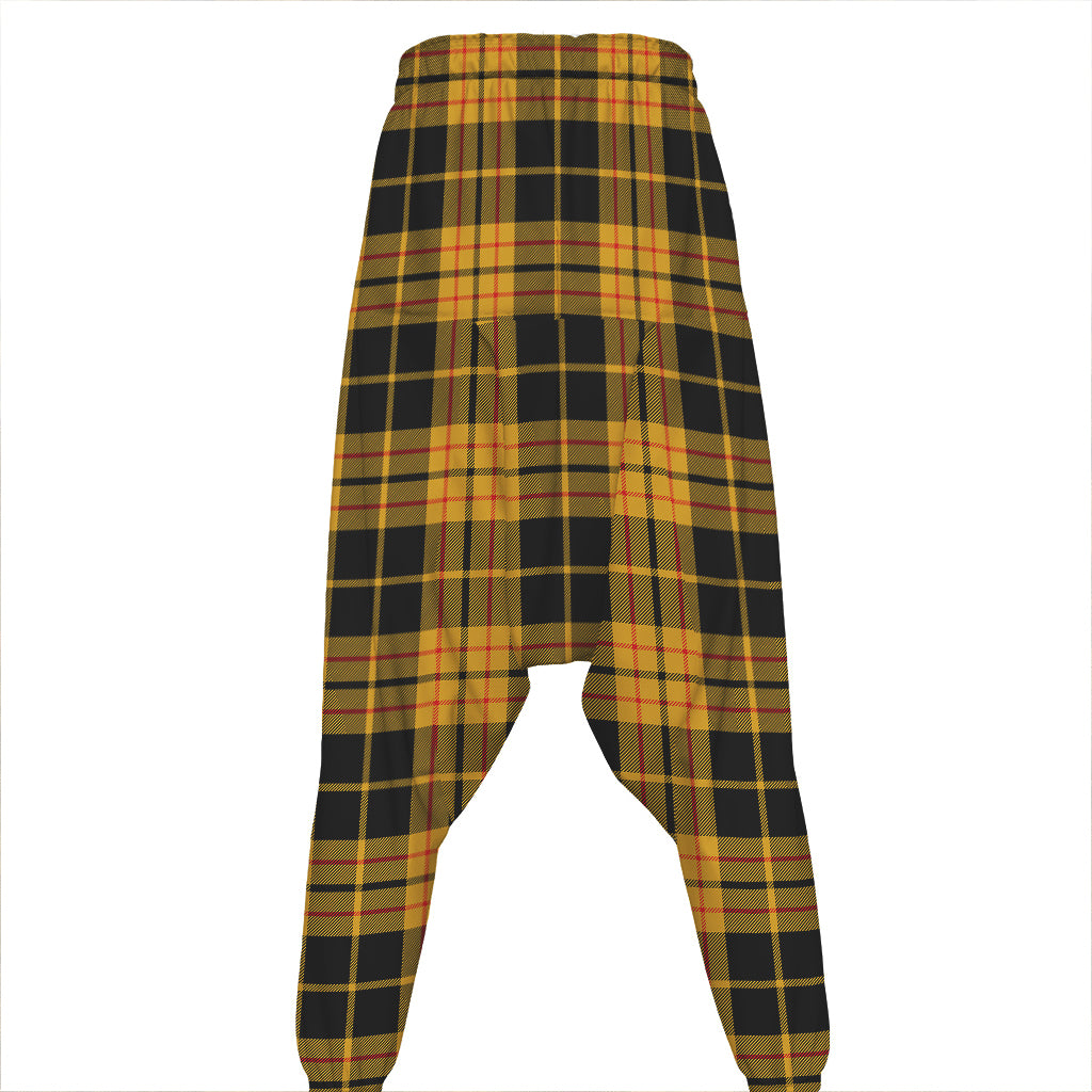 Black And Yellow Tartan Pattern Print Hammer Pants