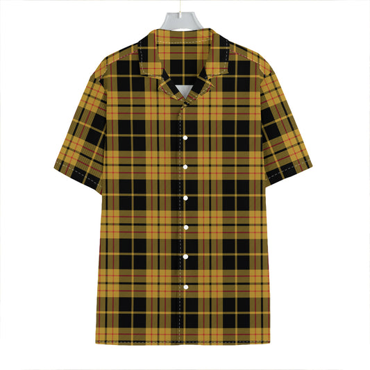 Black And Yellow Tartan Pattern Print Hawaiian Shirt