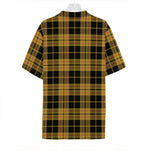 Black And Yellow Tartan Pattern Print Hawaiian Shirt