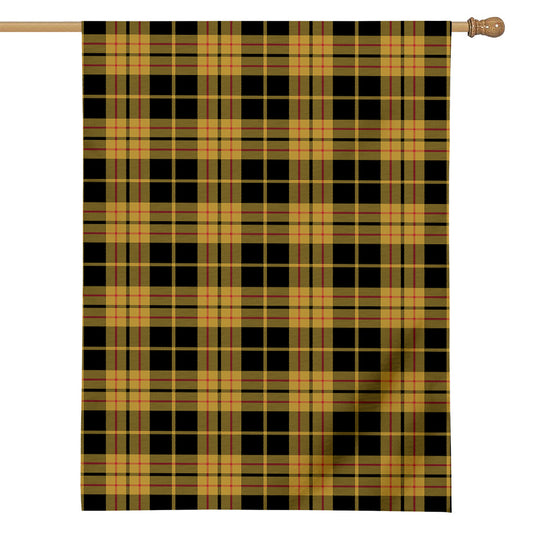 Black And Yellow Tartan Pattern Print House Flag