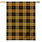 Black And Yellow Tartan Pattern Print House Flag