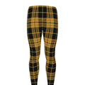 Black And Yellow Tartan Pattern Print Men's Leggings