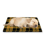 Black And Yellow Tartan Pattern Print Pet Cooling Mat Cover