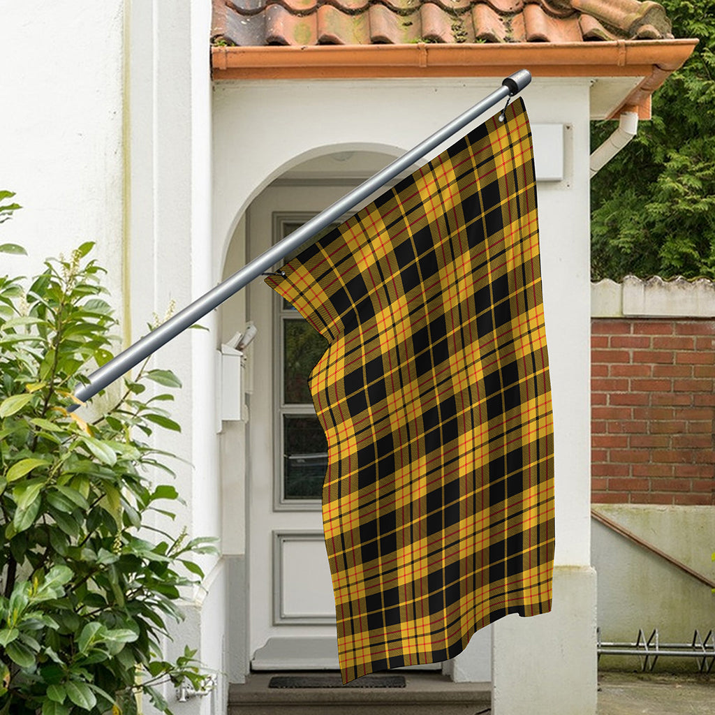 Black And Yellow Tartan Pattern Print Polyester Flag