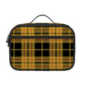 Black And Yellow Tartan Pattern Print Portable Lunch Bag