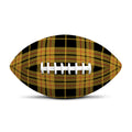 Black And Yellow Tartan Pattern Print Rugby Ball