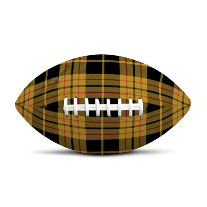 Black And Yellow Tartan Pattern Print Rugby Ball