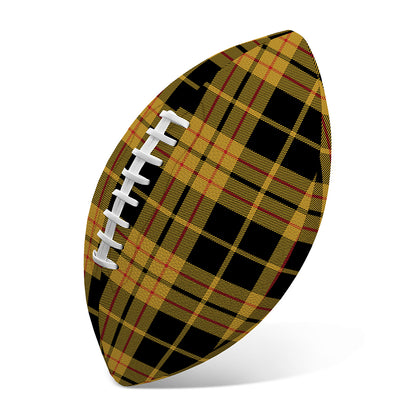 Black And Yellow Tartan Pattern Print Rugby Ball