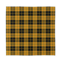 Black And Yellow Tartan Pattern Print Silk Bandana