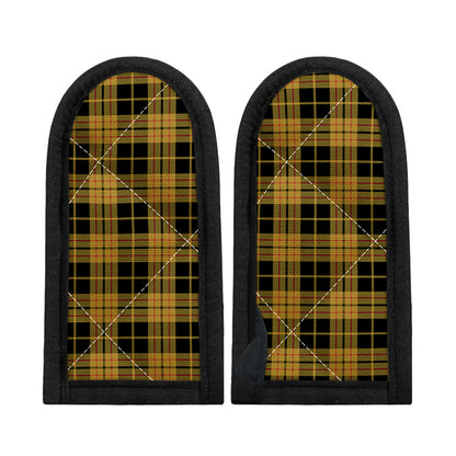 Black And Yellow Tartan Pattern Print Skillet Handle Cover