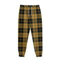 Black And Yellow Tartan Pattern Print Sweatpants