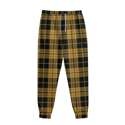 Black And Yellow Tartan Pattern Print Sweatpants