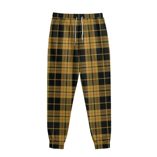 Black And Yellow Tartan Pattern Print Sweatpants
