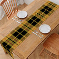Black And Yellow Tartan Pattern Print Table Runner