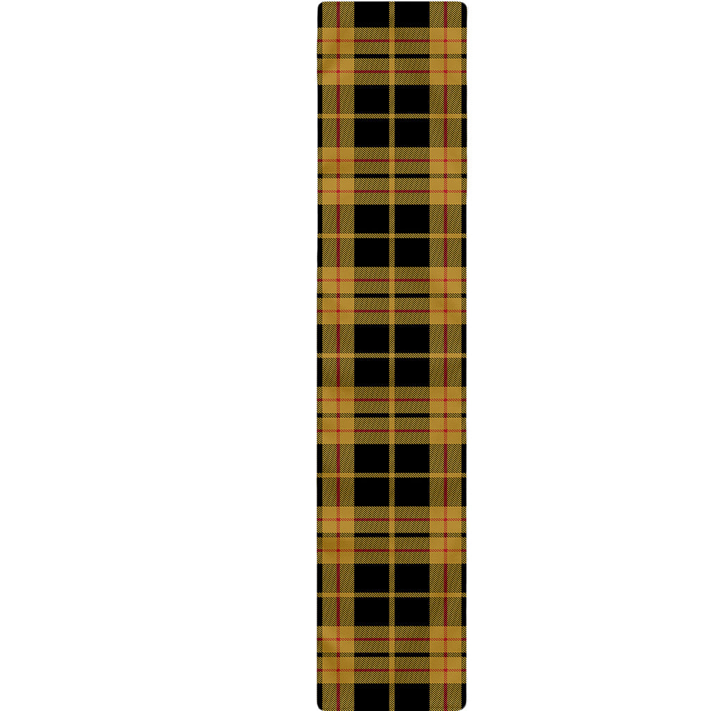 Black And Yellow Tartan Pattern Print Table Runner