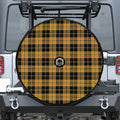 Black And Yellow Tartan Pattern Print Tire Cover With Camera Hole