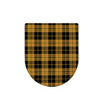 Black And Yellow Tartan Pattern Print Toilet Lid Cover