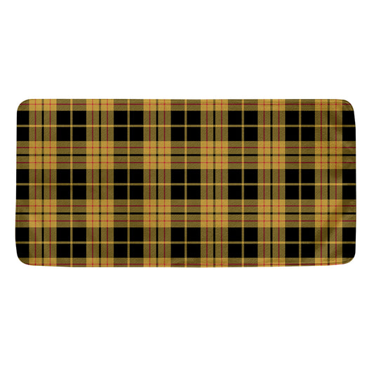 Black And Yellow Tartan Pattern Print Towel