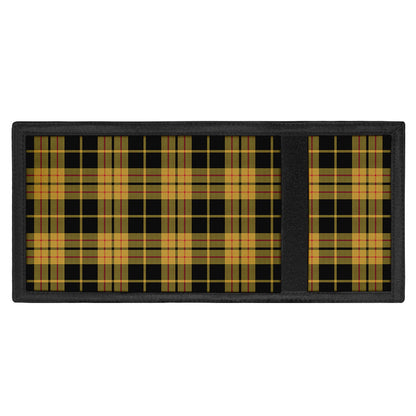 Black And Yellow Tartan Pattern Print Trifold Wallet